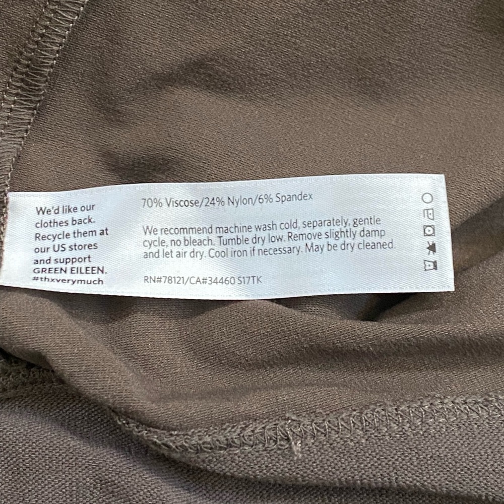 Eileen Fisher Pants Slim Ankle Washable Stretch Crepe 3X Cobblestone NWT - Picture 11 of 11
